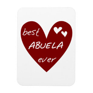 Magnet Flexible Les meilleurs cadeaux d'Abuela de coeur rouge