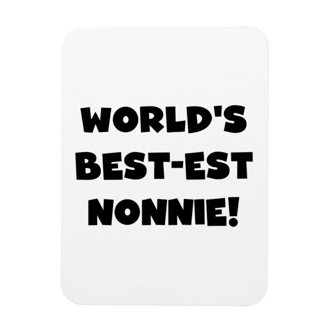 Magnet Flexible Les meilleurs cadeaux Nonnie du monde de Black Tex (Vertical)
