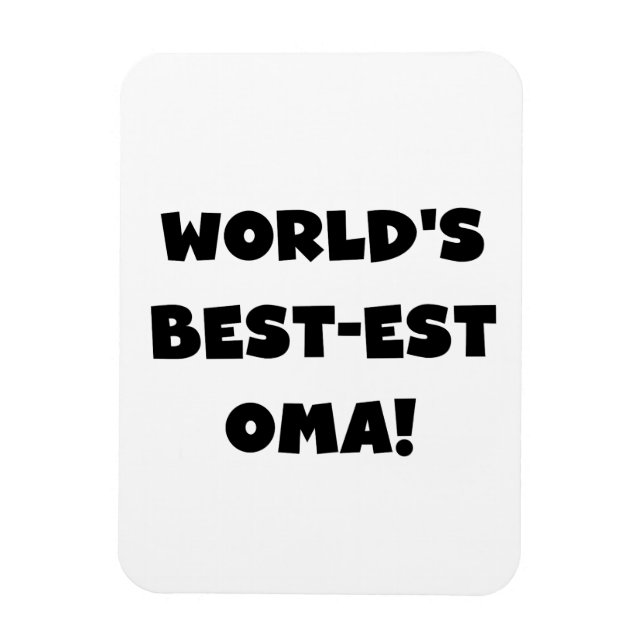 Magnet Flexible Les meilleurs cadeaux Oma Noir ou Blanc du monde (Vertical)