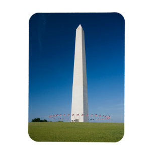 Magnet Flexible Les monuments   Washington Monument avec drapeaux
