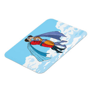 Magnet Flexible Les personnages s'embrassant de deux super-héros d