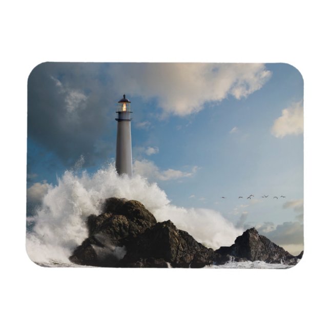 Magnet Flexible Les phares | Phare Avec Vagues De Crise (Horizontal)