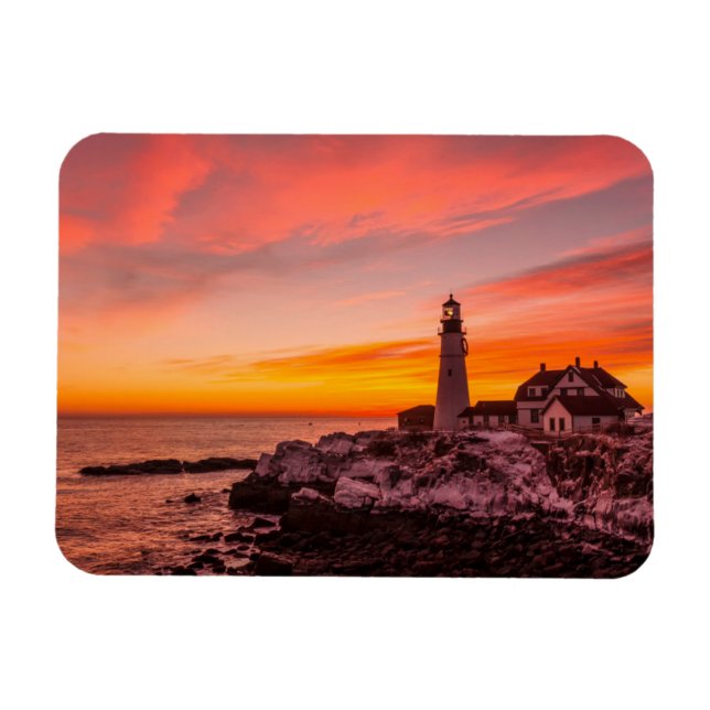 Magnet Flexible Les phares | Portland Head Cape Elizabeth Maine (Horizontal)