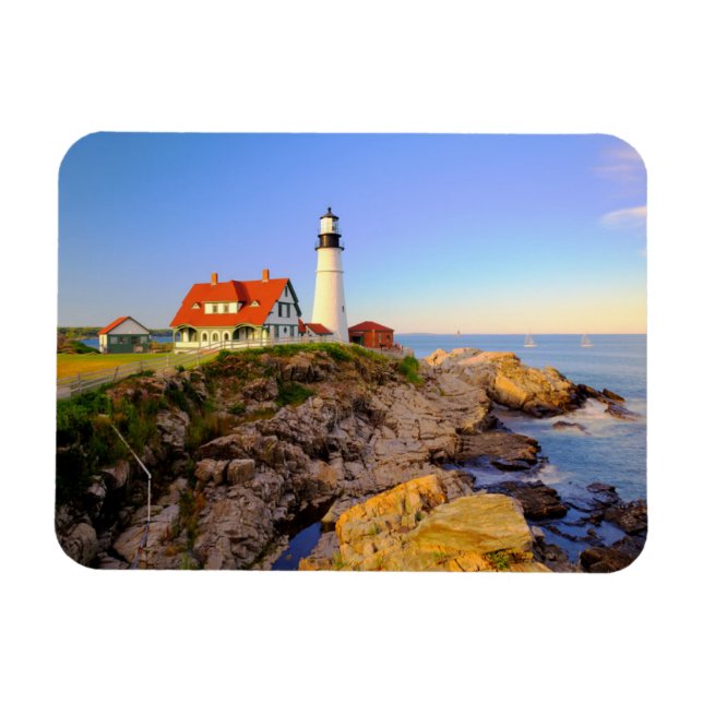 Magnet Flexible Les phares | Rockport Lighthouse Maine (Horizontal)