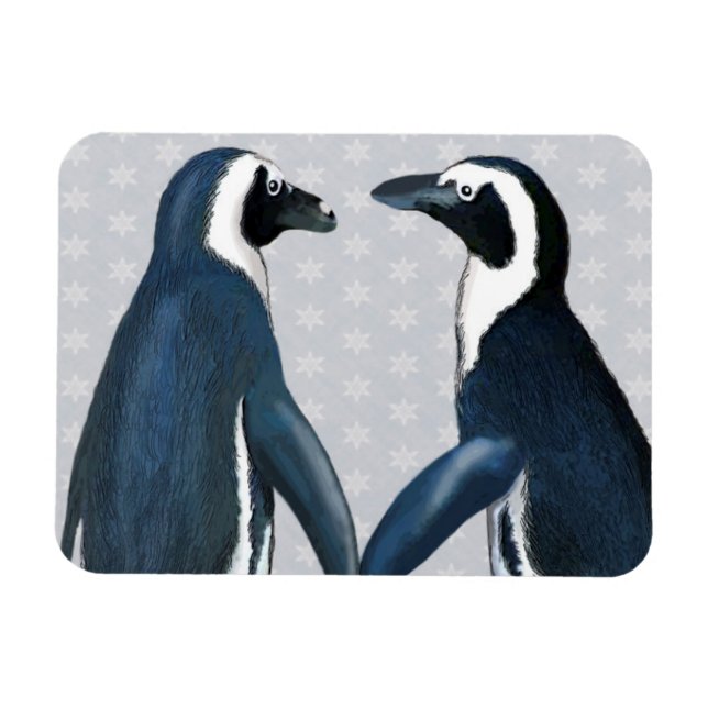 Magnet Flexible Les pingouins amoureux (Horizontal)