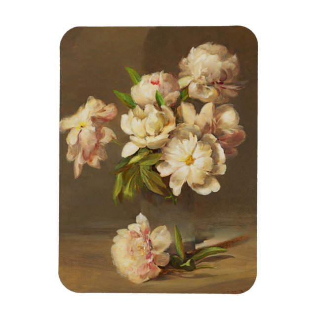 Magnet Flexible Les pivoines dans un vase, Charles Ethan Porter (Vertical)