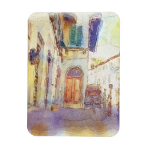 Magnet Flexible Les vues de Florence ont fait dans l'aquarelle