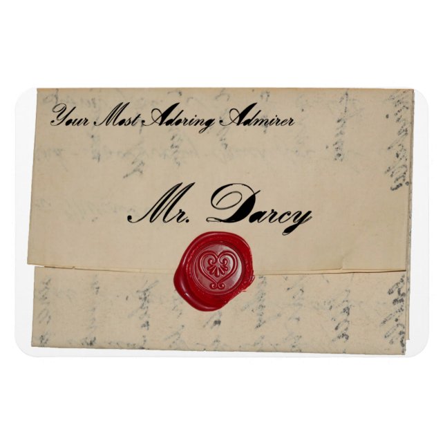 Magnet Flexible Lettre d'amour Mr. Darcy Regency (Horizontal)