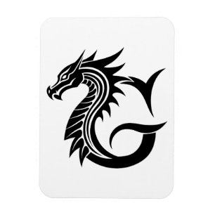 Magnet Flexible Lettre G de style dragon, alphabet du dragon, mono