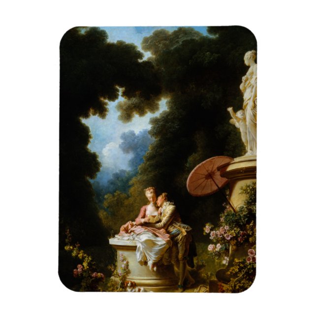 Magnet Flexible Lettres d'amour de Jean Honore Fragonard (Vertical)