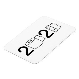 Magnet Flexible Lettres de 2021 avec rouleau de papier hygiénique