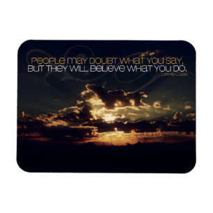 Magnet Flexible Lewis Cass "Doute" Citation Inspirationnelle Flexi