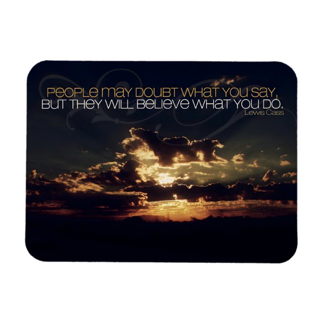 Magnet Flexible Lewis Cass "Doute" Citation Inspirationnelle Flexi (Horizontal)