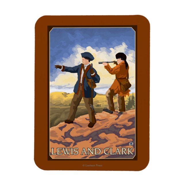 Magnet Flexible Lewis et Clark Explorer l'Ouest (Vertical)