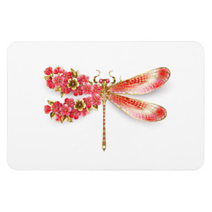 Magnet Flexible libellule de fleurs avec sakura de bijoux