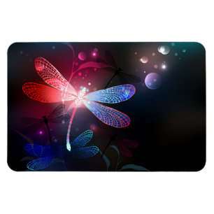 Magnet Flexible Libellule rouge lumineuse