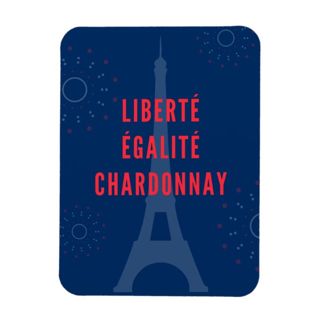 Magnet Flexible Liberté Égalité Chardonnay Funny Tour Eiffel (Vertical)