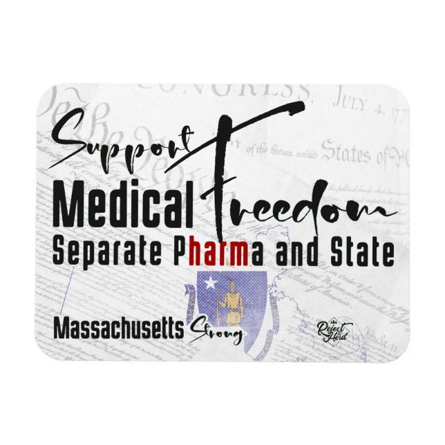 Magnet Flexible Liberté médicale du Massachusetts (Horizontal)