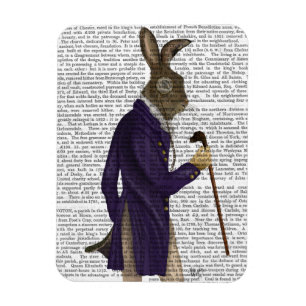 Magnet Flexible Lièvre En Manteau Violet