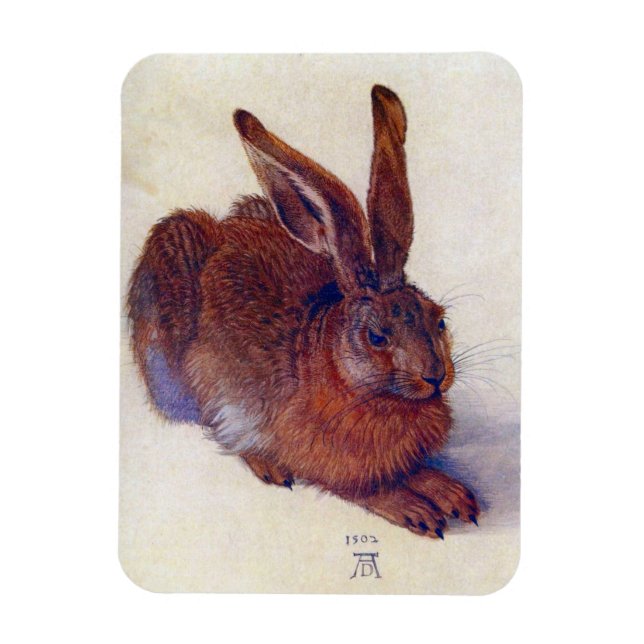 Magnet Flexible Lièvre jeune par Albrecht Durer, Art Renaissance (Vertical)