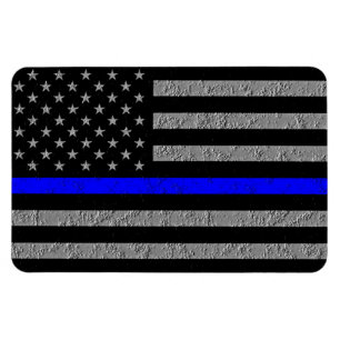 MAGNET FLEXIBLE LIGNE BLEUE MINCE SOUTIEN POLICE MAGNÉTO