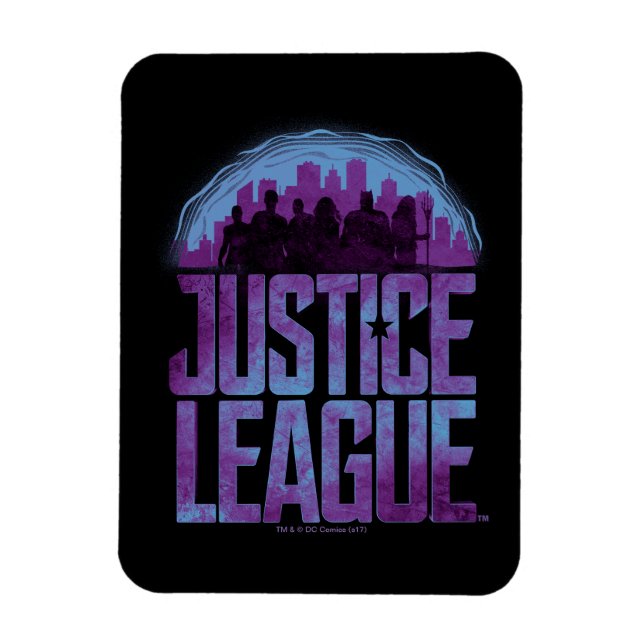 Magnet Flexible Ligue de Justice | Justice League City Silhouette (Vertical)