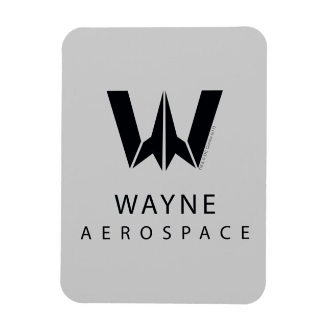 Magnet Flexible Ligue de Justice | Logo Wayne Aerospace (Vertical)
