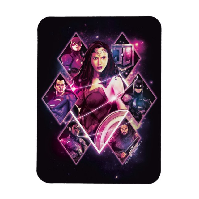 Magnet Flexible Ligue de Justice | Panneaux de groupe galactique d (Vertical)