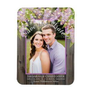 Magnet Flexible Lilacs rustiques Lumières & Mariage photo Enregist