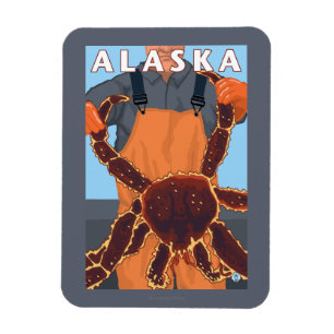 Magnet Flexible Limule et affiche de Vintage voyage de pêcheur