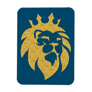 Magnet Flexible Lion Avec Couronne - Style Or 1
