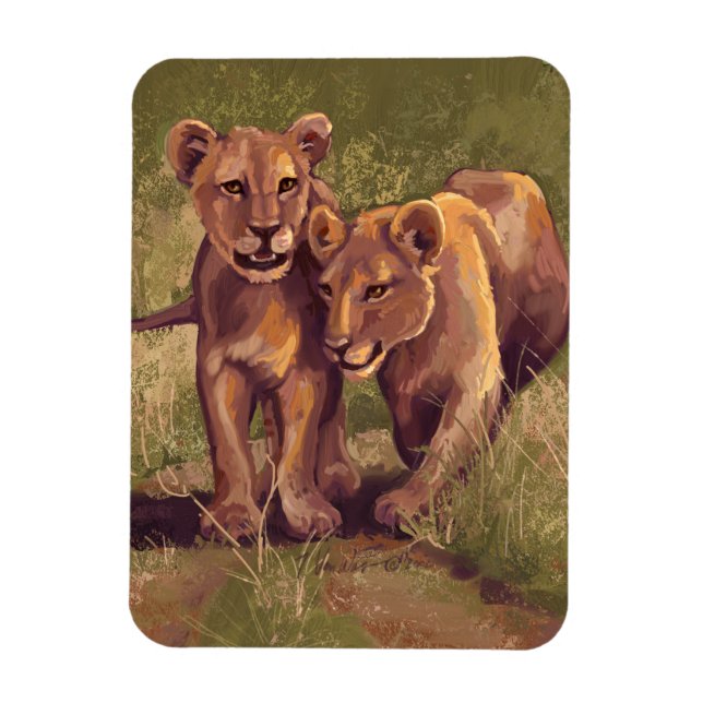 Magnet Flexible Lion Cubs (Vertical)