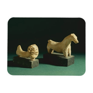 Magnet Flexible Lion et cheval en terre cuite, Mohenjodaro 2300-17