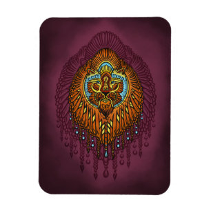 Magnet Flexible Lion Regal Spirit La Rue Mandala Tribale Ornée