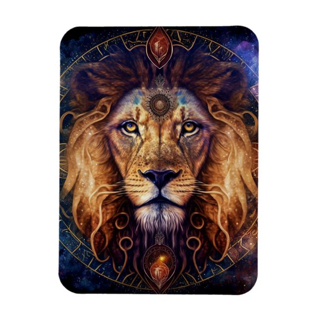 Magnet Flexible Lion Spirit Mandala Art Visionnaire (Vertical)
