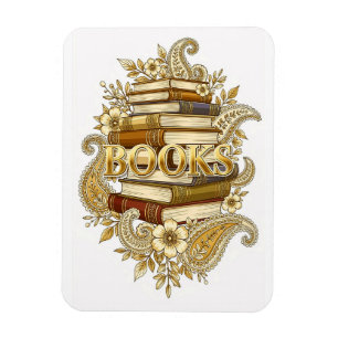 Magnet Flexible Livres Encre Art Lecteurs Écrivains Poètes Bibliop