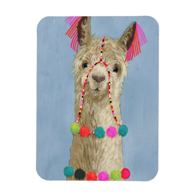 Magnet Flexible Llama ornée - Beige (Vertical)