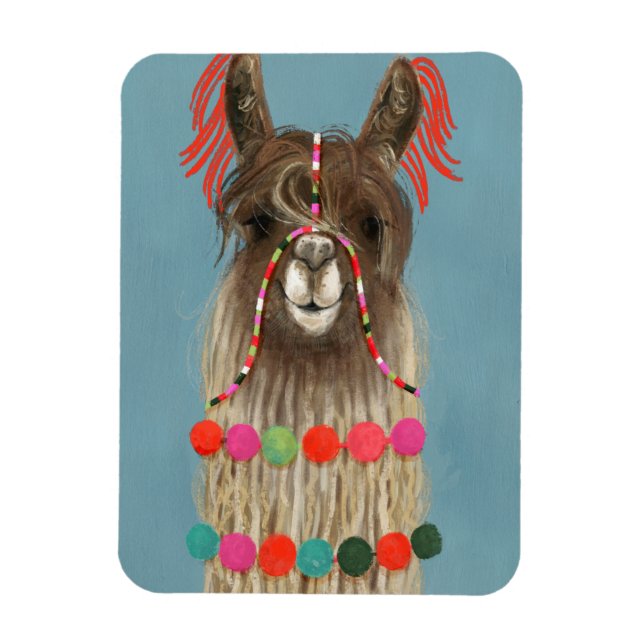 Magnet Flexible Llama ornée - Brown (Vertical)