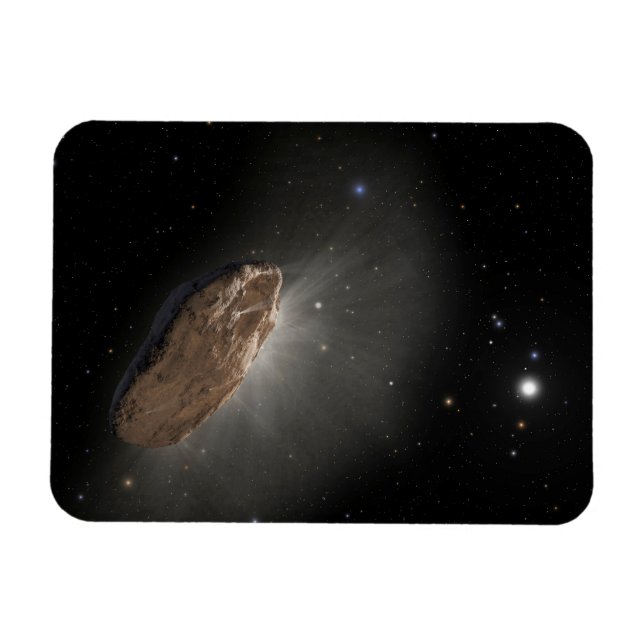 Magnet Flexible L'objet interstellaire Wayward Oumuamua. (Horizontal)