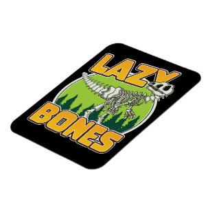 Magnet Flexible logo de dessin animé Lazy Bones