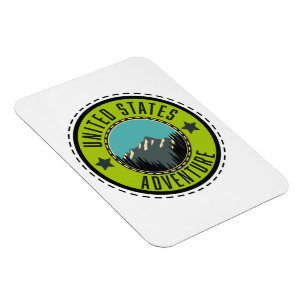 Magnet Flexible Logo de United States Adventure