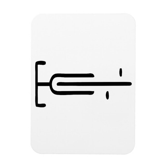 Magnet Flexible Logo de vélo minimum Rétro, Cyclisme et Louveur de (Vertical)