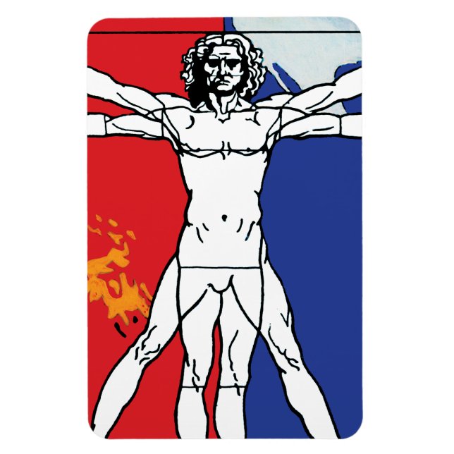 Magnet Flexible Logo du patch de mission de l'homme de Vitruve Sky (Vertical)