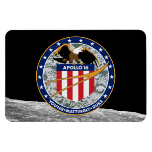 Magnet Flexible Logo du patch de mission NASA Apollo 16
