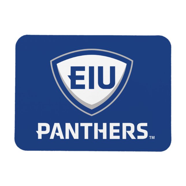Magnet Flexible Logo Eastern Illinois Panthers Shield & Wordmark (Horizontal)