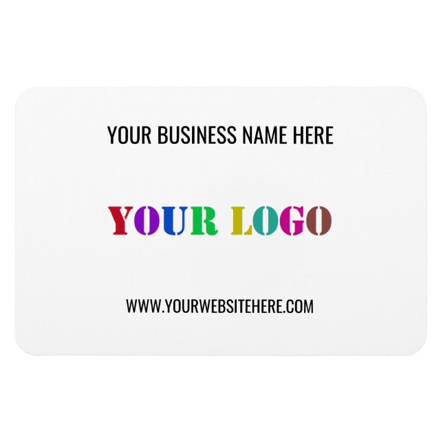 Magnet Flexible Logo Personnalisé Nom Site Web Promotionnel Aimant (Horizontal)
