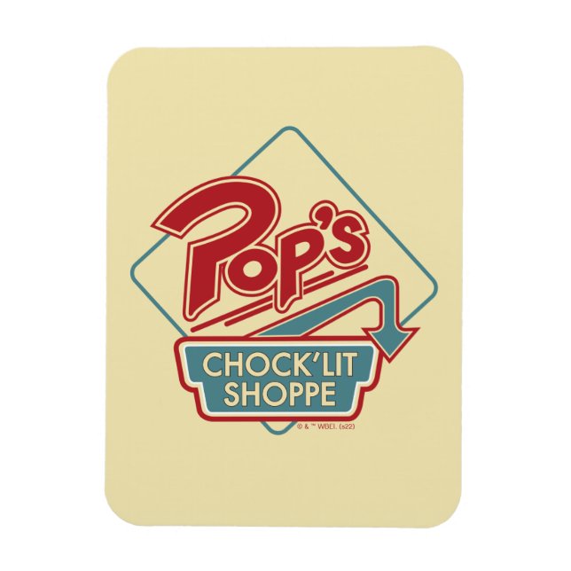 Magnet Flexible Logo rouge de la boutique Pop's Chock'Lit (Vertical)