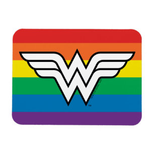 Magnet Flexible Logo Wonder Woman Rainbow