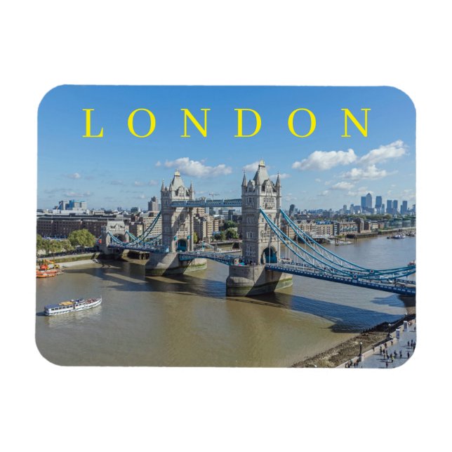 Magnet Flexible London Tower Bridge d'au-dessus de l'aimant frigo (Horizontal)