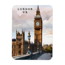 Londres Royaume-Uni art voyage aimant vintage